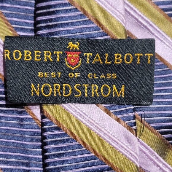 Vintage Robert Talbott "Best of Class" Nordstrom Silk/Cotton Striped Necktie - Picture 2 of 6